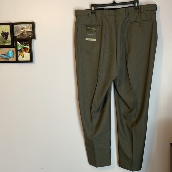 Architect Gray Wrinkle Resistant Classic Fit Extender Waistband Trouser Pants 42 - Picture 10 of 12